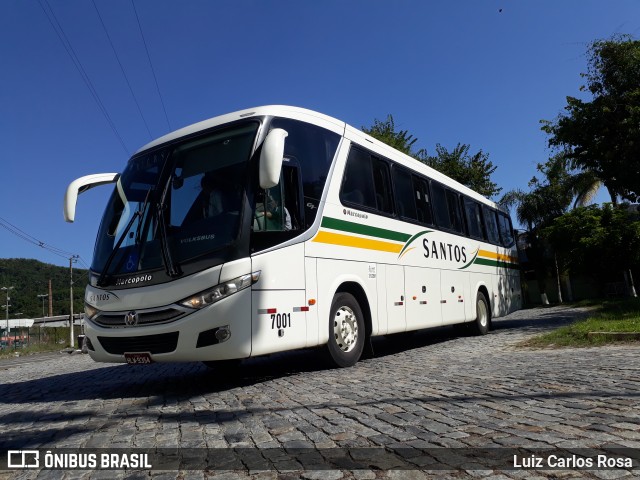 Viação Santos 7001 na cidade de Juiz de Fora, Minas Gerais, Brasil, por Luiz Carlos Rosa. ID da foto: 8887170.