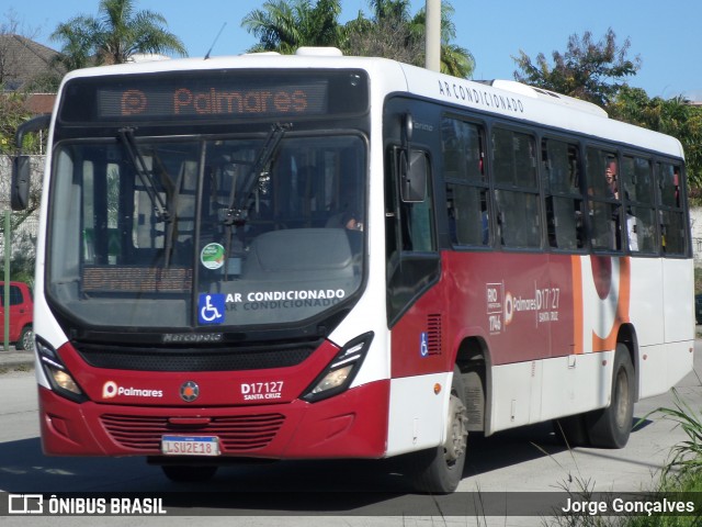 Auto Viação Palmares D17127 na cidade de Rio de Janeiro, Rio de Janeiro, Brasil, por Jorge Gonçalves. ID da foto: 8886092.