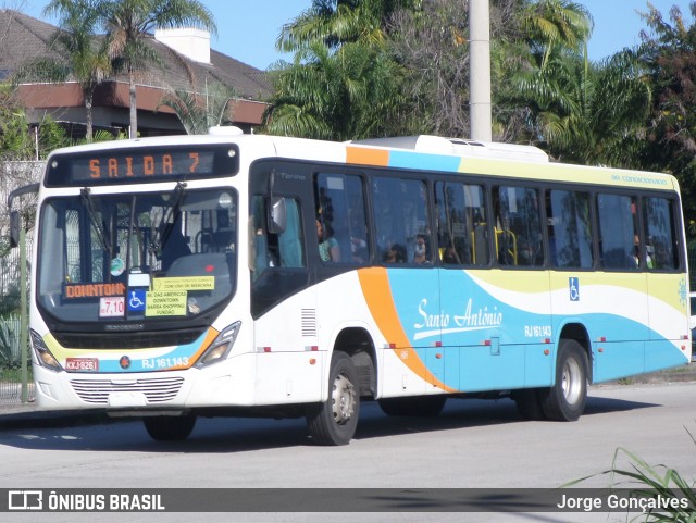 Transportes Santo Antônio RJ 161.143 na cidade de Rio de Janeiro, Rio de Janeiro, Brasil, por Jorge Gonçalves. ID da foto: 8885977.