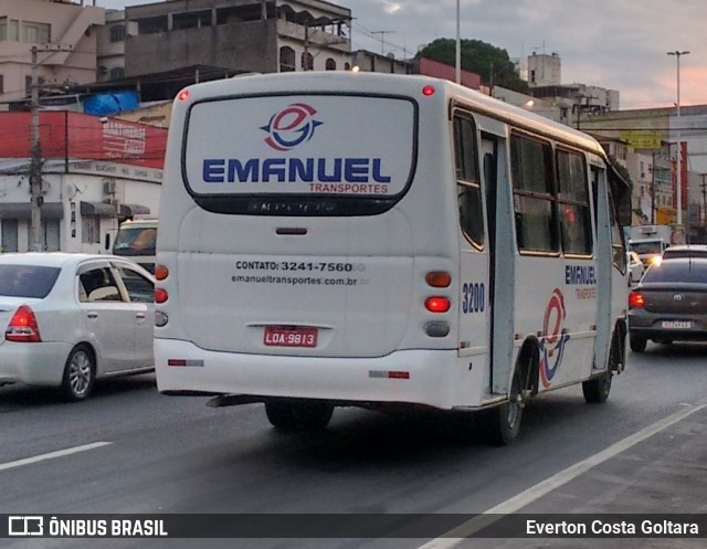 Emanuel Transportes 3200 na cidade de Cariacica, Espírito Santo, Brasil, por Everton Costa Goltara. Número da foto: #8887214.