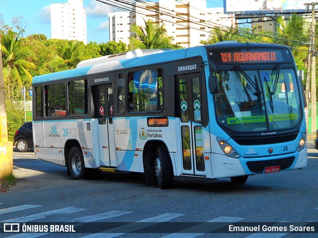 Maraponga Transportes 26903 na cidade de Fortaleza, Ceará, Brasil, por Emanuel Gomes Soares. ID da foto: 8889248.