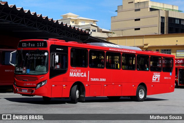 Viação Nossa Senhora do Amparo MAR 01.116 na cidade de Maricá, Rio de Janeiro, Brasil, por Matheus Souza. Número da foto: #8889743.