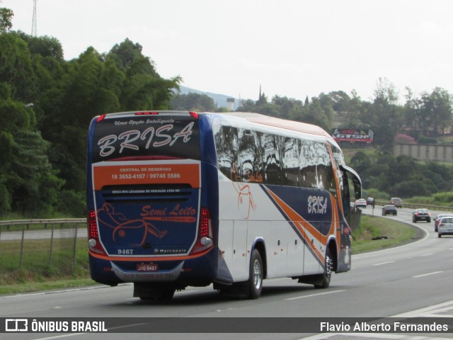 Brisa Bus 9467 na cidade de Araçariguama, São Paulo, Brasil, por Flavio Alberto Fernandes. Número da foto: #8889590.