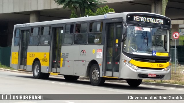 Viação Metrópole Paulista - Zona Leste 3 2259 na cidade de São Paulo, São Paulo, Brasil, por Cleverson dos Reis Giraldi. Número da foto: #8889791.