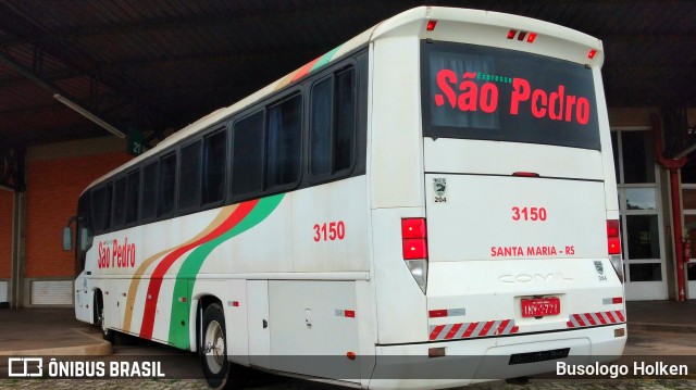 Expresso São Pedro 3150 na cidade de Santa Maria, Rio Grande do Sul, Brasil, por Busologo Holken. Número da foto: #8890996.