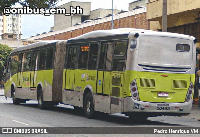 SM Transportes 20483 na cidade de Belo Horizonte, Minas Gerais, Brasil, por Pedro Henrique VM. Número da foto: #8889115.