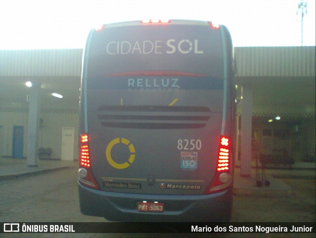 Viação Cidade Sol 8250 na cidade de Irecê, Bahia, Brasil, por Mario dos Santos Nogueira Junior. Número da foto: #8889268.