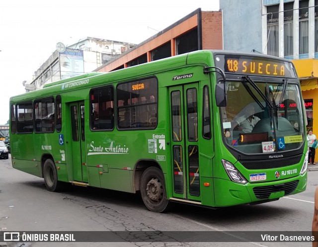 Transportes Santo Antônio RJ 161.110 na cidade de Duque de Caxias, Rio de Janeiro, Brasil, por Vitor Dasneves. ID da foto: 8889143.