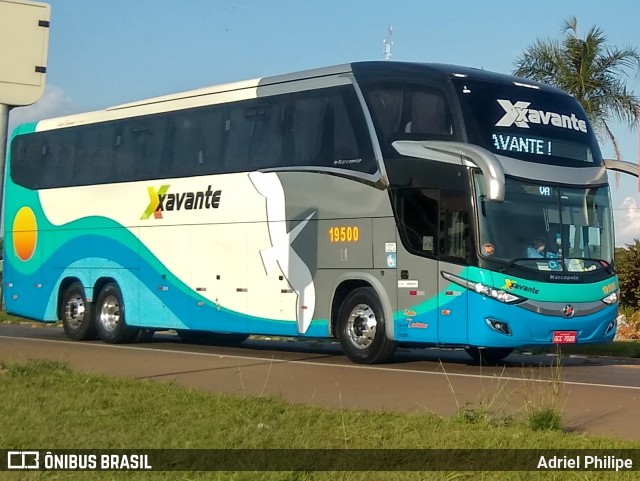 Viação Xavante 19500 na cidade de Nazário, Goiás, Brasil, por Adriel Philipe. Número da foto: #8953865.