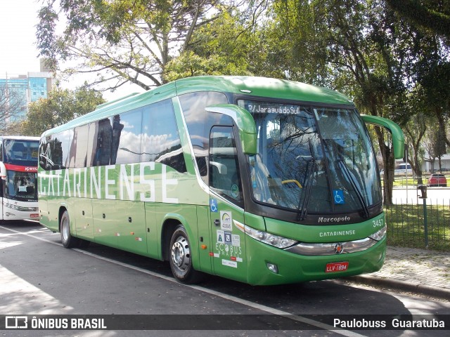 Auto Viação Catarinense 3457 na cidade de Curitiba, Paraná, Brasil, por Paulobuss  Guaratuba. ID da foto: 8955944.