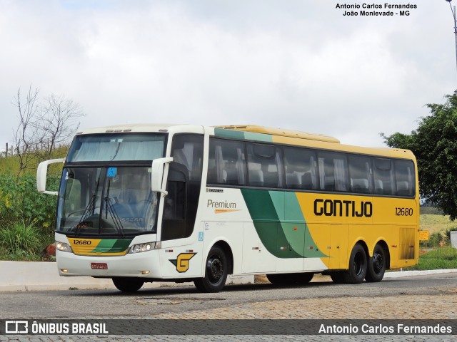 Empresa Gontijo de Transportes 12680 na cidade de João Monlevade, Minas Gerais, Brasil, por Antonio Carlos Fernandes. ID da foto: 8954245.