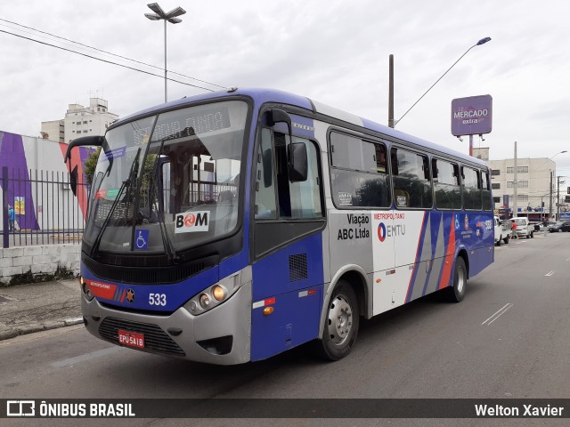 Auto Viação ABC 533 na cidade de Diadema, São Paulo, Brasil, por Welton Xavier. ID da foto: 8955568.