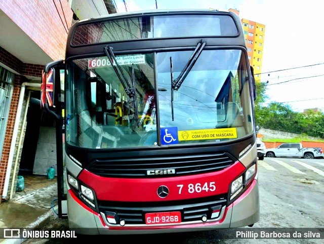 Transwolff Transportes e Turismo 7 8645 na cidade de São Paulo, São Paulo, Brasil, por Phillip Barbosa da silva. Número da foto: #8955272.