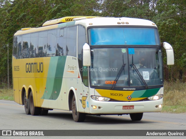 Empresa Gontijo de Transportes 16035 na cidade de Vitória da Conquista, Bahia, Brasil, por Anderson Queiroz. ID da foto: 8980412.