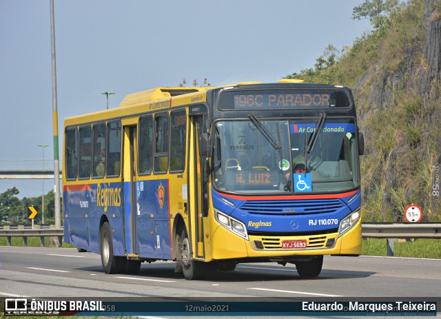 Auto Viação Reginas RJ 110.070 na cidade de Guapimirim, Rio de Janeiro, Brasil, por Eduardo  Marques Teixeira. ID da foto: 8980878.