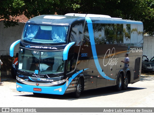 Empresa de Ônibus Nossa Senhora da Penha 53080 na cidade de Resende, Rio de Janeiro, Brasil, por André Luiz Gomes de Souza. ID da foto: 8981699.