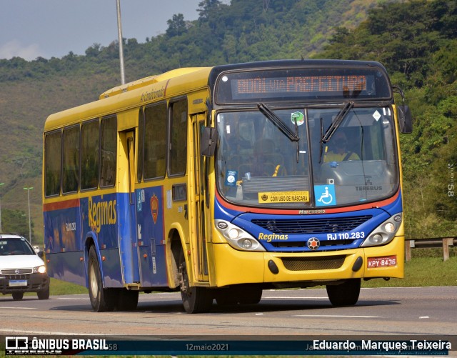 Auto Viação Reginas RJ 110.283 na cidade de Guapimirim, Rio de Janeiro, Brasil, por Eduardo  Marques Teixeira. Número da foto: #8982368.