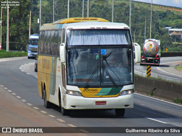 Empresa Gontijo de Transportes 20090 na cidade de Três Corações, Minas Gerais, Brasil, por Guilherme Ribeiro da Silva. ID da foto: 8984730.