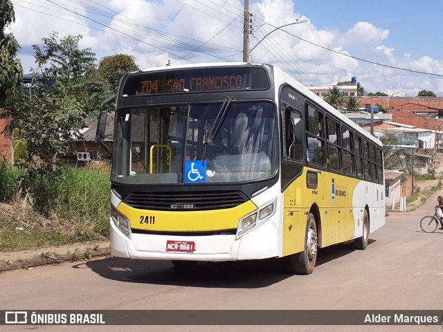 Auto Viação Floresta 2411 na cidade de Rio Branco, Acre, Brasil, por Alder Marques. ID da foto: 8984900.