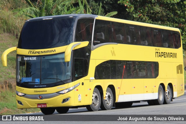 Viação Itapemirim 17037 na cidade de Piraí, Rio de Janeiro, Brasil, por José Augusto de Souza Oliveira. Número da foto: #8984299.