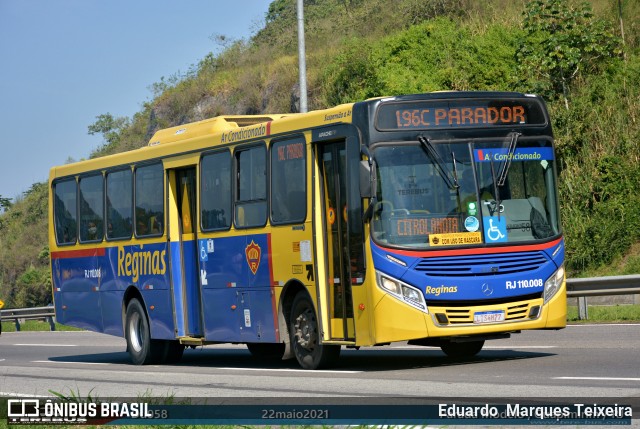 Auto Viação Reginas RJ 110.008 na cidade de Guapimirim, Rio de Janeiro, Brasil, por Eduardo  Marques Teixeira. Número da foto: #8982396.
