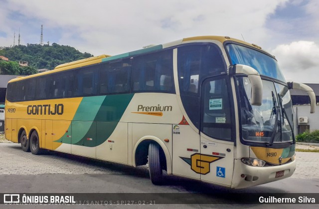 Empresa Gontijo de Transportes 14910 na cidade de Santos, São Paulo, Brasil, por Guilherme Silva. ID da foto: 8983581.