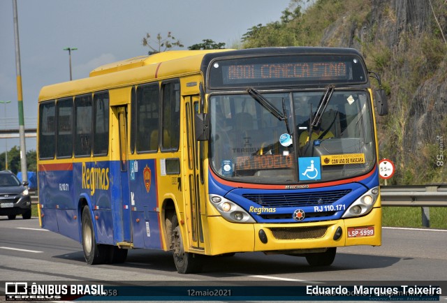 Auto Viação Reginas RJ 110.171 na cidade de Guapimirim, Rio de Janeiro, Brasil, por Eduardo  Marques Teixeira. Número da foto: #8982373.