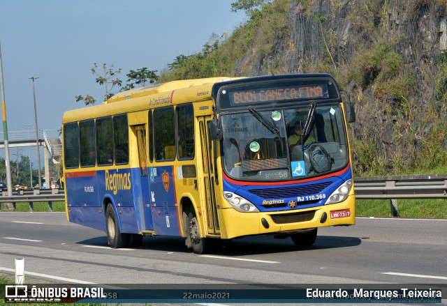 Auto Viação Reginas RJ 110.369 na cidade de Guapimirim, Rio de Janeiro, Brasil, por Eduardo  Marques Teixeira. ID da foto: 8982399.