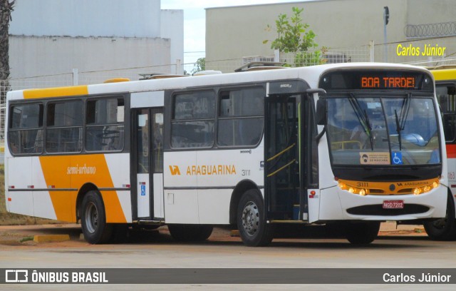 Viação Araguarina 3111 na cidade de Goiânia, Goiás, Brasil, por Carlos Júnior. ID da foto: 8986516.