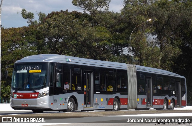 Viação Campo Belo 7 1853 na cidade de São Paulo, São Paulo, Brasil, por Jordani Nascimento Andrade. ID da foto: 8986717.