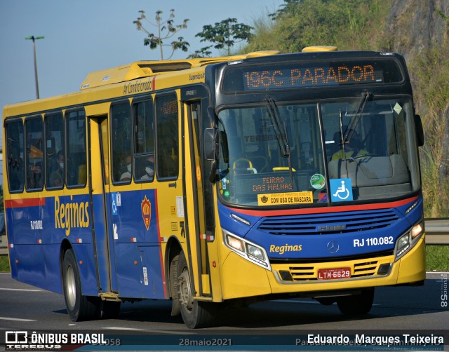 Auto Viação Reginas RJ 110.082 na cidade de Guapimirim, Rio de Janeiro, Brasil, por Eduardo  Marques Teixeira. Número da foto: #8985504.