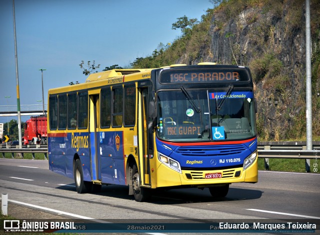 Auto Viação Reginas RJ 110.075 na cidade de Guapimirim, Rio de Janeiro, Brasil, por Eduardo  Marques Teixeira. ID da foto: 8985518.