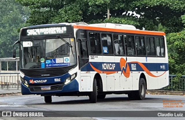 Viação Novacap B51647 na cidade de Rio de Janeiro, Rio de Janeiro, Brasil, por Claudio Luiz. ID da foto: 8987293.