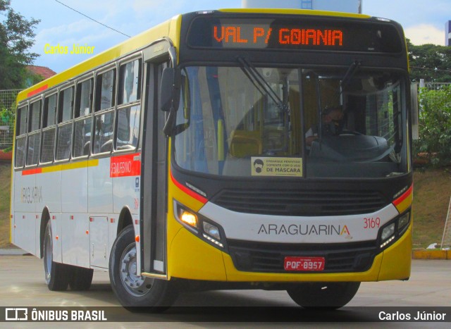 Viação Araguarina 3169 na cidade de Goiânia, Goiás, Brasil, por Carlos Júnior. Número da foto: #8986474.