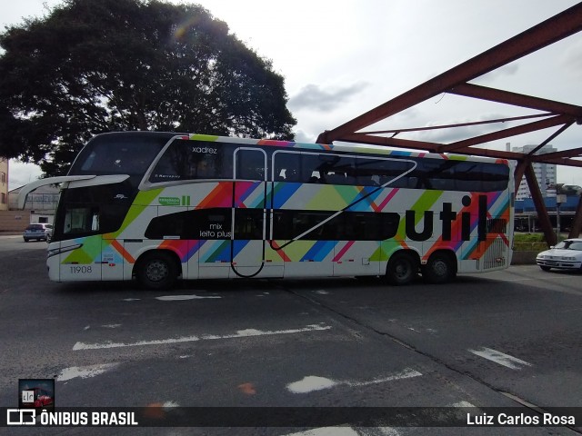 UTIL - União Transporte Interestadual de Luxo 11908 na cidade de Juiz de Fora, Minas Gerais, Brasil, por Luiz Carlos Rosa. Número da foto: #8985581.