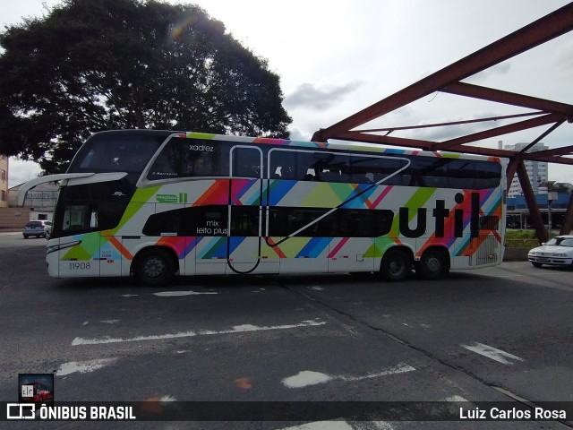 UTIL - União Transporte Interestadual de Luxo 11908 na cidade de Juiz de Fora, Minas Gerais, Brasil, por Luiz Carlos Rosa. ID da foto: 8985581.