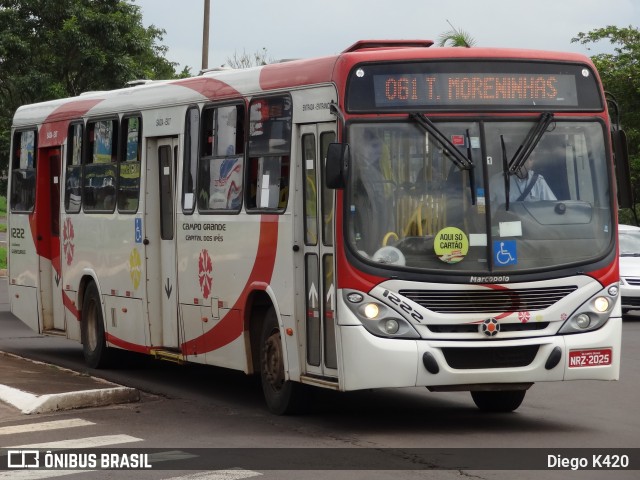 Viação Cidade Morena 1222 na cidade de Campo Grande, Mato Grosso do Sul, Brasil, por Diego K420 . Número da foto: #8986533.
