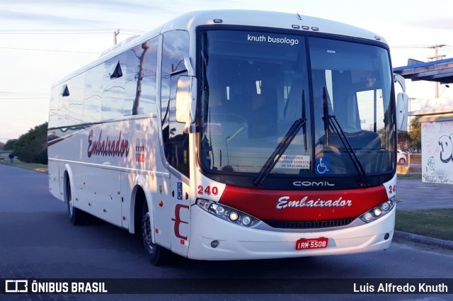 Expresso Embaixador 240 na cidade de Rio Grande, Rio Grande do Sul, Brasil, por Luis Alfredo Knuth. ID da foto: 8985511.