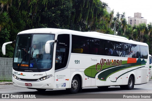 Transportes Graciosa 151 na cidade de Curitiba, Paraná, Brasil, por Francisco Ivano. ID da foto: 8987532.