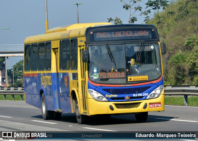 Auto Viação Reginas RJ 110.280 na cidade de Guapimirim, Rio de Janeiro, Brasil, por Eduardo  Marques Teixeira. Número da foto: #8985486.