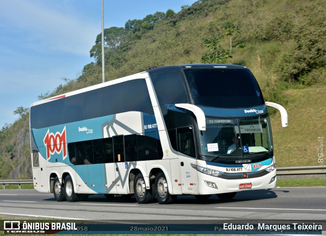 Auto Viação 1001 RJ 108.477 na cidade de Guapimirim, Rio de Janeiro, Brasil, por Eduardo  Marques Teixeira. ID da foto: 8989064.