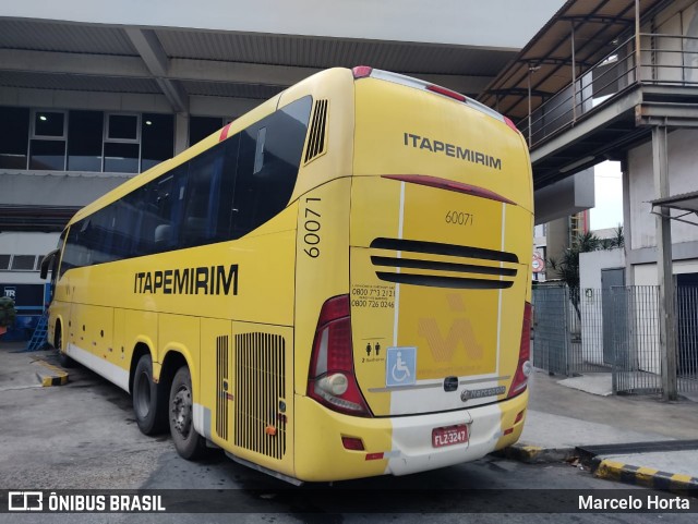 Viação Itapemirim 60071 na cidade de Rio de Janeiro, Rio de Janeiro, Brasil, por Marcelo Horta. ID da foto: 8989265.