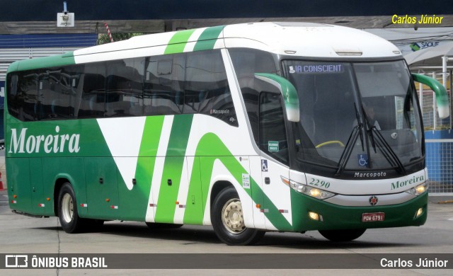 Empresa de Transportes e Turismo Moreira 2290 na cidade de Goiânia, Goiás, Brasil, por Carlos Júnior. ID da foto: 8988867.