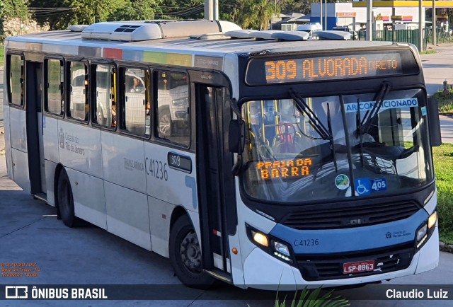 Real Auto Ônibus C41236 na cidade de Rio de Janeiro, Rio de Janeiro, Brasil, por Claudio Luiz. Número da foto: #8989049.