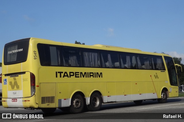 Viação Itapemirim 9549 na cidade de Barra do Piraí, Rio de Janeiro, Brasil, por Rafael H.. ID da foto: 8988811.