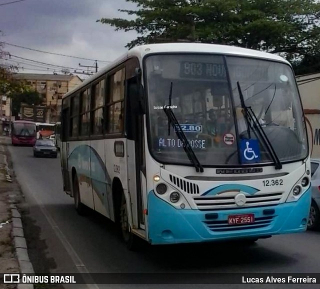 Auto Viação Vera Cruz - Belford Roxo 12.362 na cidade de Nova Iguaçu, Rio de Janeiro, Brasil, por Lucas Alves Ferreira. Número da foto: #8987759.