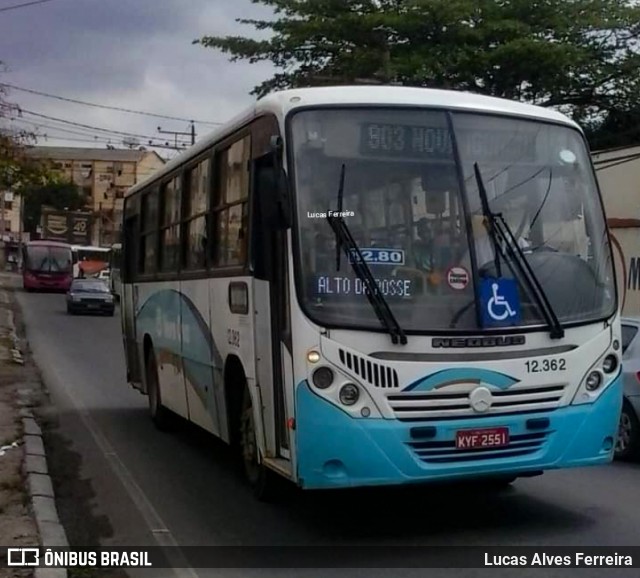 Auto Viação Vera Cruz - Belford Roxo 12.362 na cidade de Nova Iguaçu, Rio de Janeiro, Brasil, por Lucas Alves Ferreira. ID da foto: 8987759.