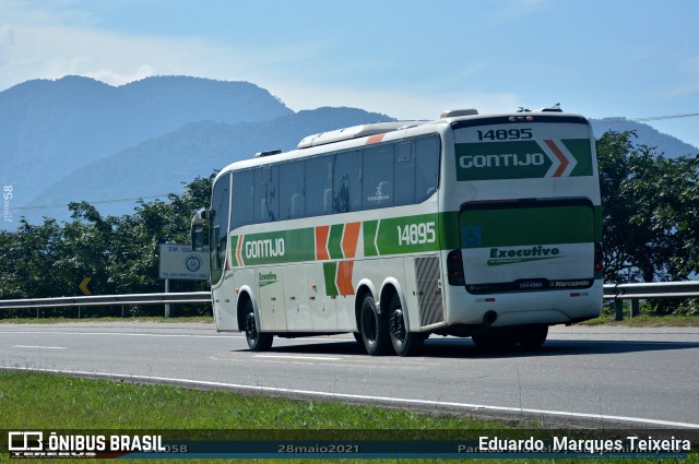 Empresa Gontijo de Transportes 14895 na cidade de Guapimirim, Rio de Janeiro, Brasil, por Eduardo  Marques Teixeira. ID da foto: 8989034.