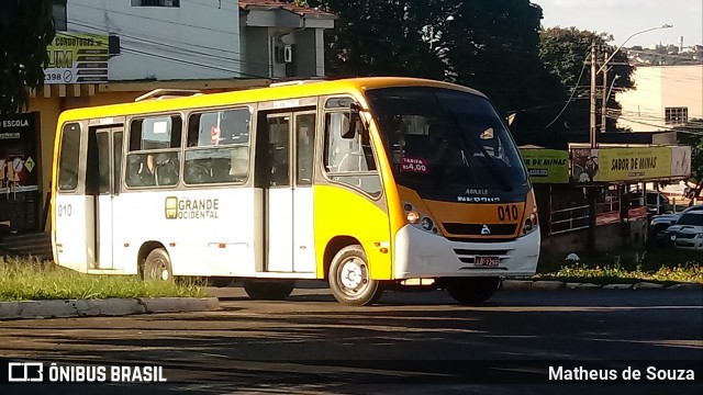 Grande Ocidental 010 na cidade de Luziânia, Goiás, Brasil, por Matheus de Souza. ID da foto: 8990589.