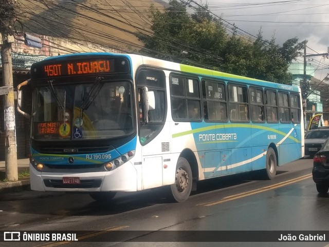 Viação Ponte Coberta RJ 190.095 na cidade de Nova Iguaçu, Rio de Janeiro, Brasil, por João Gabriel. ID da foto: 8992018.